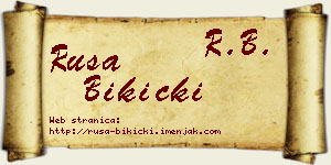 Rusa Bikicki vizit kartica
